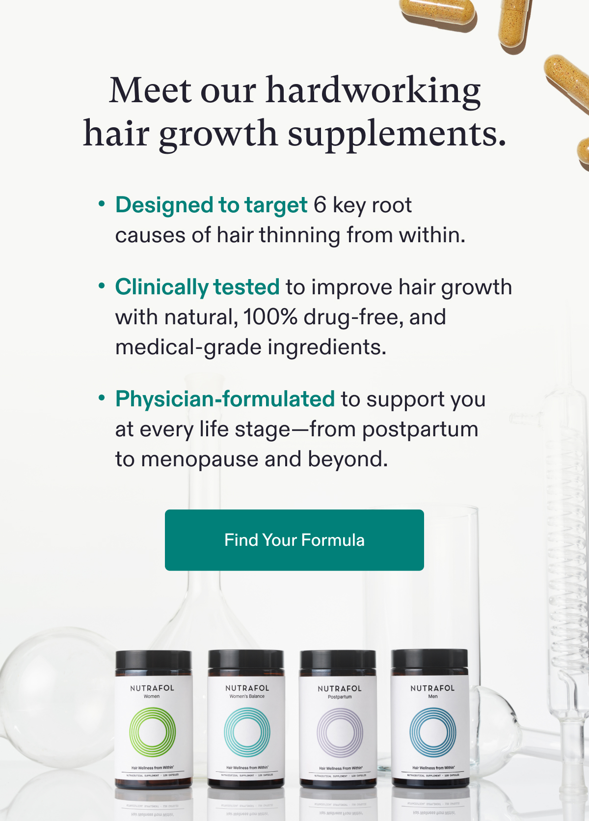 3 ways Nutrafol raises the bar. Nutrafol